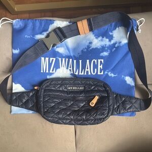 MZ Wallace Black Mini Bag with Orange Accent
